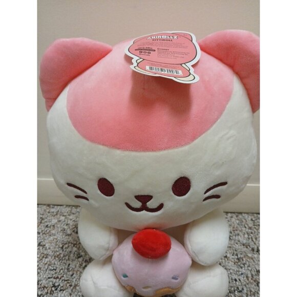 Anirollz Kittiroll cat holding cupcake 12" Medium Sitting Plushie NWT - Picture 3 of 6